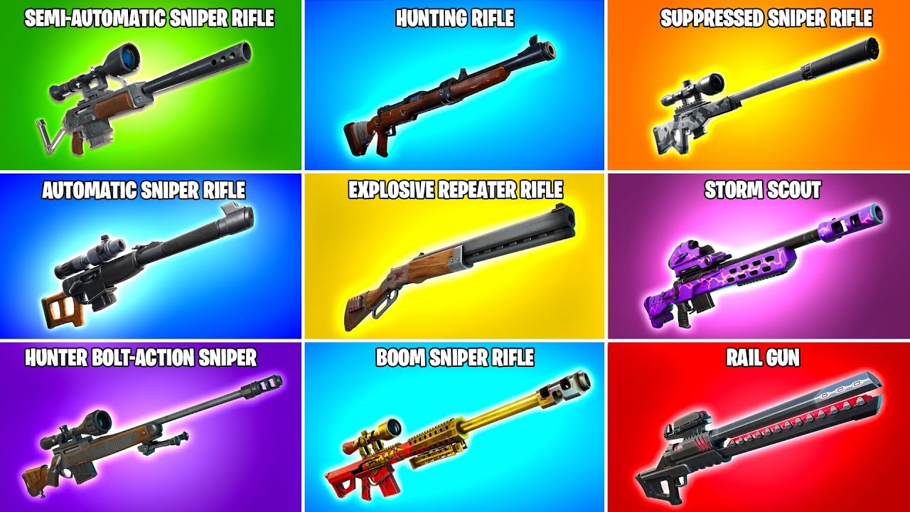 Evolution of All Fortnite Sniper Rifles (Chapter 1 Season 1