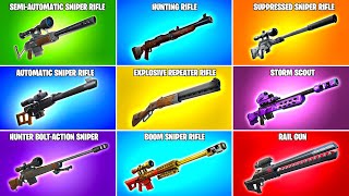 Evolution of All Fortnite Sniper Rifles (Chapter 1 Season 1 - Chapter 4 Season 3)