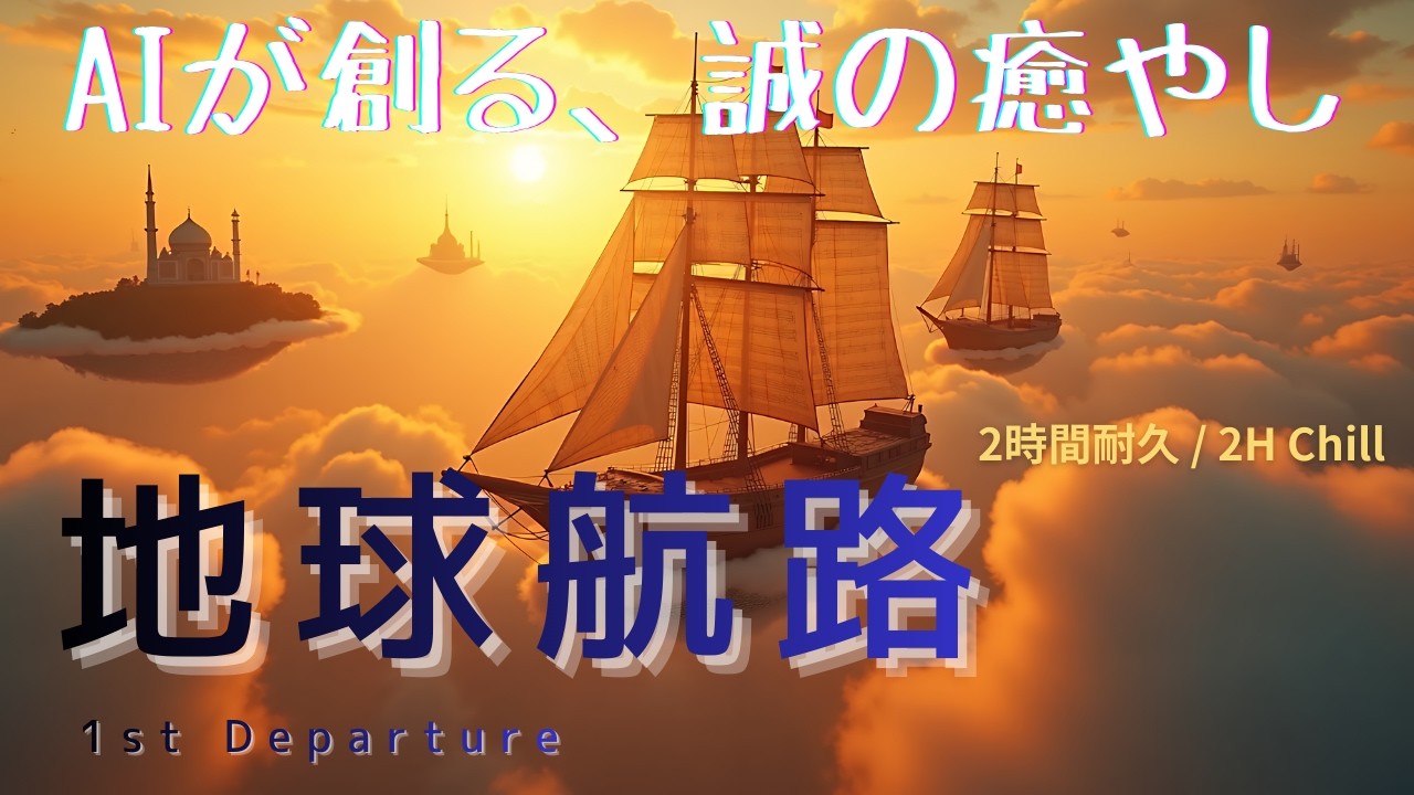 【2時間耐久 / 2H Chill】地球航路：AIが紡ぐ世界一周・作業用BGM 1st Departure / World Voyage Lofi Ambient