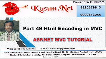 Part 49 Html Encoding in MVC || ASP.NET MVC TUTORIAL IN HINDI || C# TUTORIAL