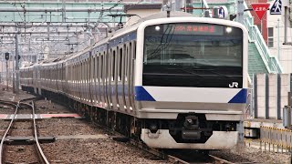 JRE531系K553編成 1155M 快速 水戸行き JR常磐線 北千住駅 入線