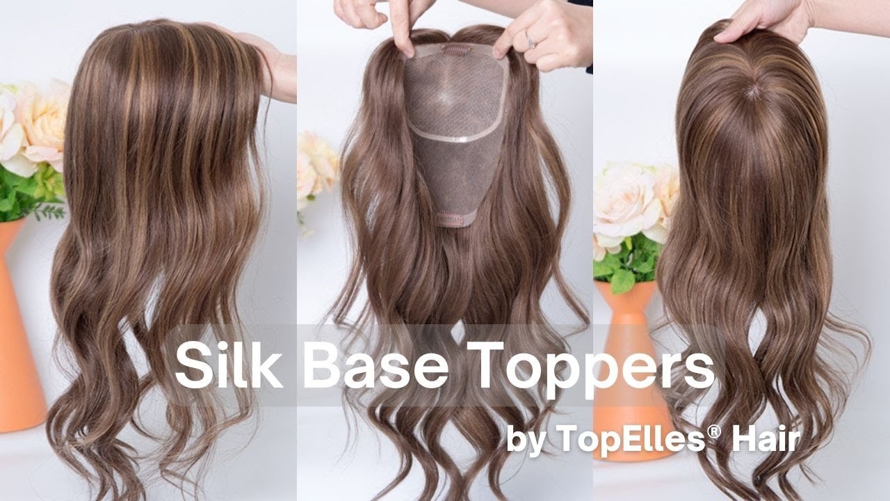 Margaret Premium Human Hair Silk Base Toppers Wholesale | Hand-Tied Hair Toppers for Women Hair Loss
