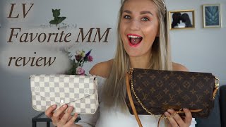 Louis Vuitton Favorite MM vs PM // Monogram vs Damier Ebene - Which is the  best one?? 