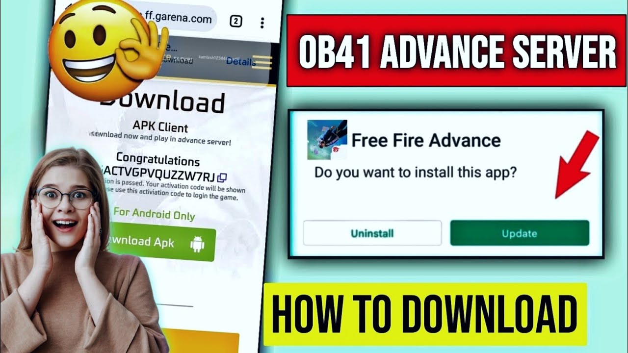 HOW TO DOWNLOAD FREE FIRE ADVANCE SERVER 2023😱🔥, FREE FIRE OB41 ADVANCE  SERVER