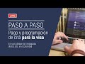 Pago y programación de cita para la visa