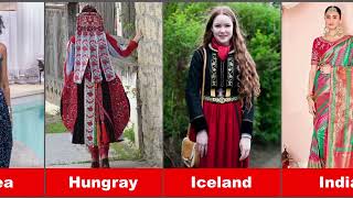 Women Traditional Clothes Around the World comparison