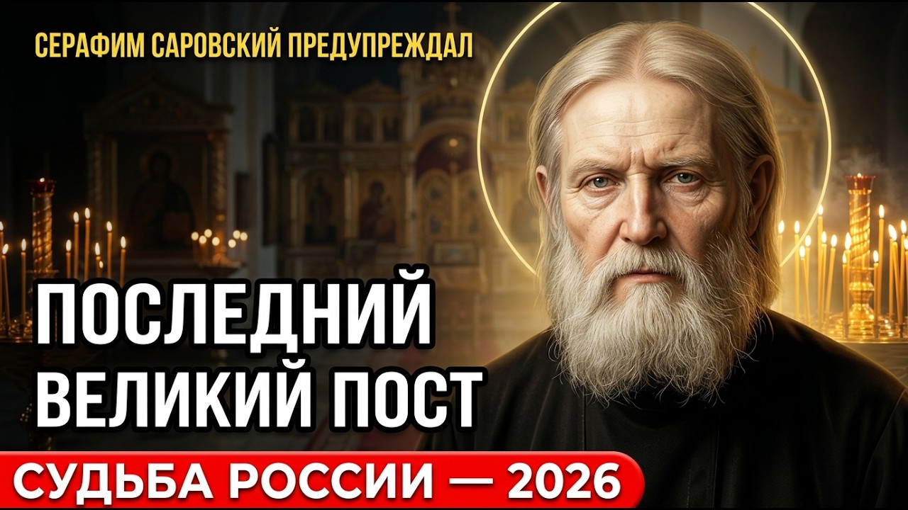 СЕРАФИМ САРОВСКИЙ ПРЕДСКАЗАЛ ЭТО 200 ЛЕТ НАЗАД! ПОСЛЕДНИЙ ВЕЛИКИЙ ПОСТ — СУДЬБА РОССИИ 2026