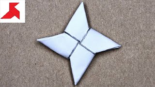 DIY  How to make a NINJA STAR SHURIKEN from ONE sheet of A4 paper