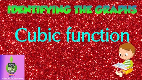 Identifying the graphs | Cubic function | 10th Maths New syllabus (TN) 2019-2020