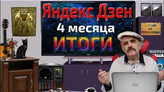 4 месяца на Яндекс Дзен. Итоги по заработку и полная аналитика по развитию канала.