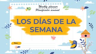 Aprender los días de la semana en inglés y español | Vídeo educativo