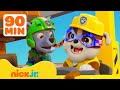 Paw Patrol | ¡Rubble al rescate en Bahía Aventura! 🐾 con Rocky | 90 minutos | Nick Jr. en Español