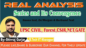 17.Real Analysis: Gauss, De 
