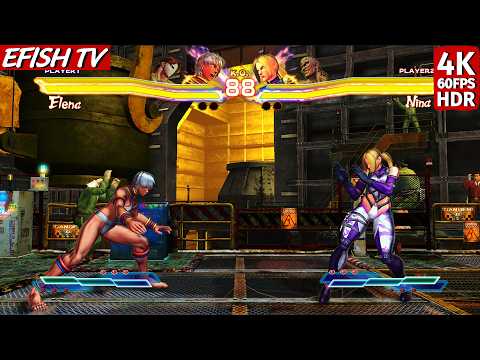 Elena & Vega vs Nina & Bryan (Hardest AI) - Street Fighter X Tekken