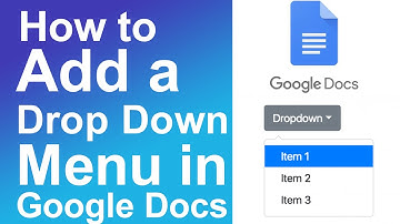 How To Add A Drop Down Menu in Google Docs