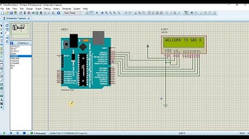 LCD 16x2 scrolling text display with Arduino in Poteus || Text moving to left