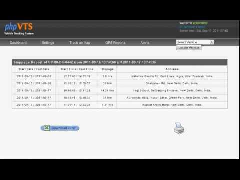 Shows Start Time End Time when Vehicle Stopped on to a location with Time Difference (Part 7 of 27)