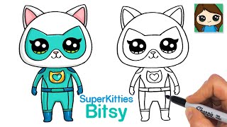 How To Draw Kitten Bitsy Superkitties