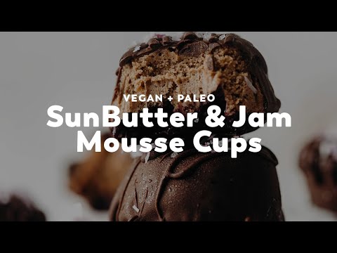 SunButter & Jam Mousse Cups // vegan + paleo