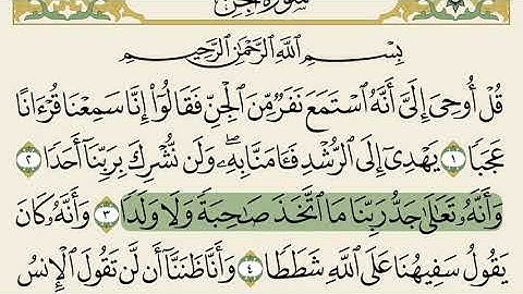 سورة الجن من الاية 1 إلى الاية 10
