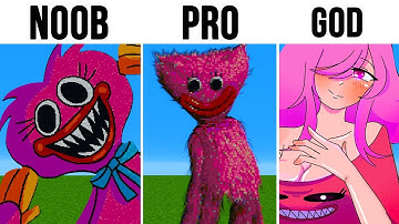 Pixel Art NOOB vs PRO vs GOD Kissy Missy Poppy PlayTime 2 in Minecraft