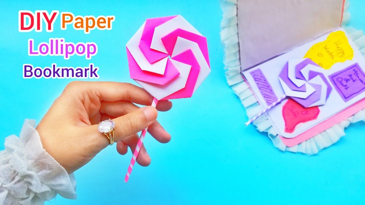 Paper Lollipop Bookmark || How To Make Paper Lollipop Bookmark At Home ...