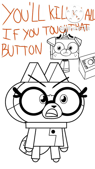DON'T TOUCH THAT BUTTON | Unikitty | Drawing | Dr Fox & Puppycorn