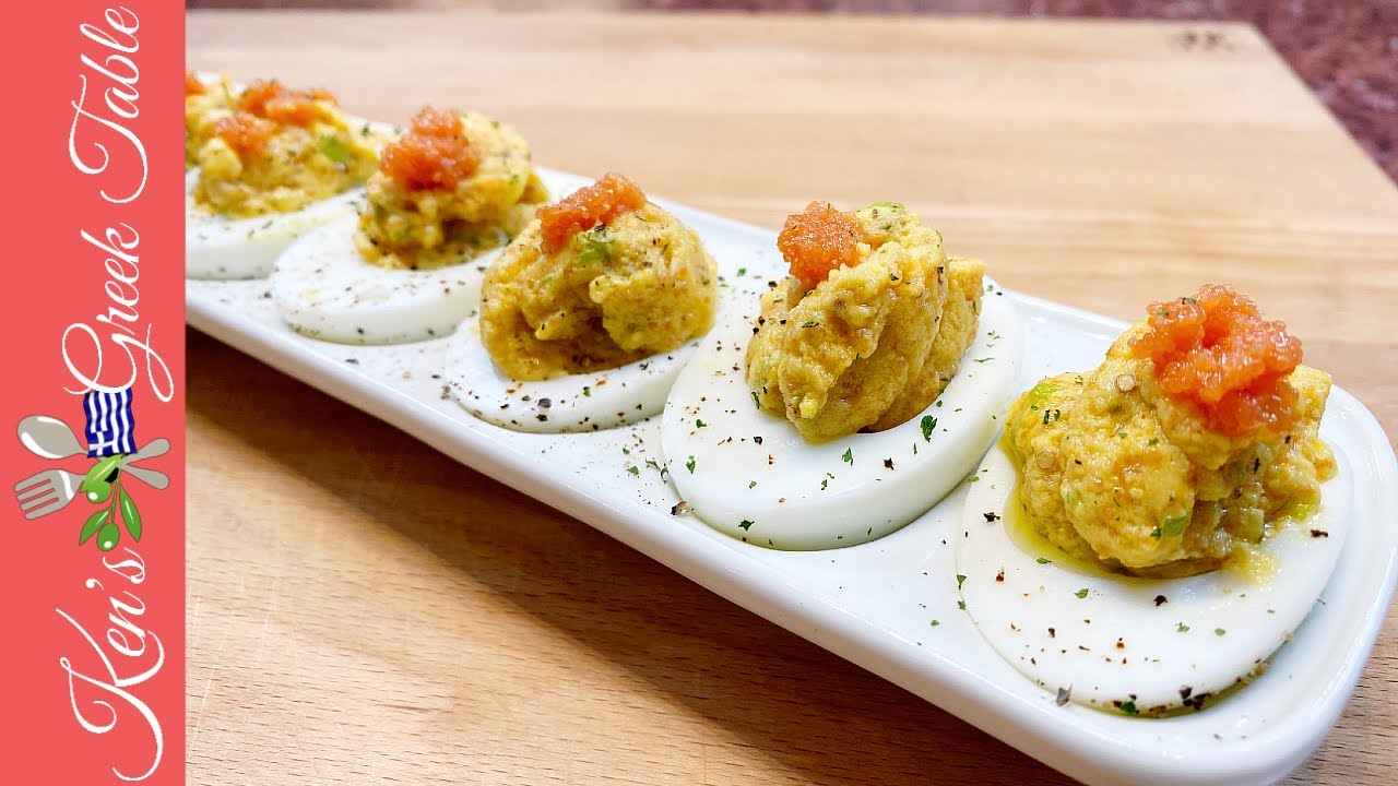 Caviar Deviled Eggs   Greek No Mayo Deviled Eggs   Ken Panagopoulos