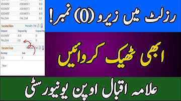 AIOU Zero Marks in Result Problem Solved aiou paper fail 0 marks issue