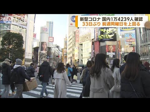 国内新規感染1万4239人 33日ぶり前週同曜日を上回る(2023年2月20日)