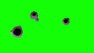 three bullet holes 3 - HD transparent footage