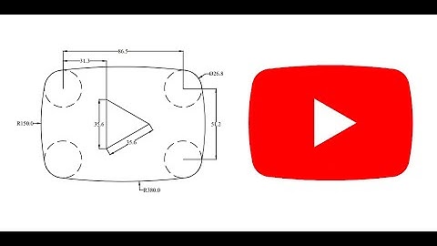 How to make YouTube Logo in AutoCAD?
