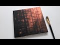 Glowing Forest Acrylic Painting For Beginners | Acrylic Painting Ideas
