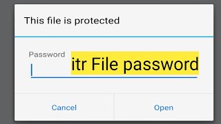 itr pdf file open password | How to open itr pdf password Sharetech Studio