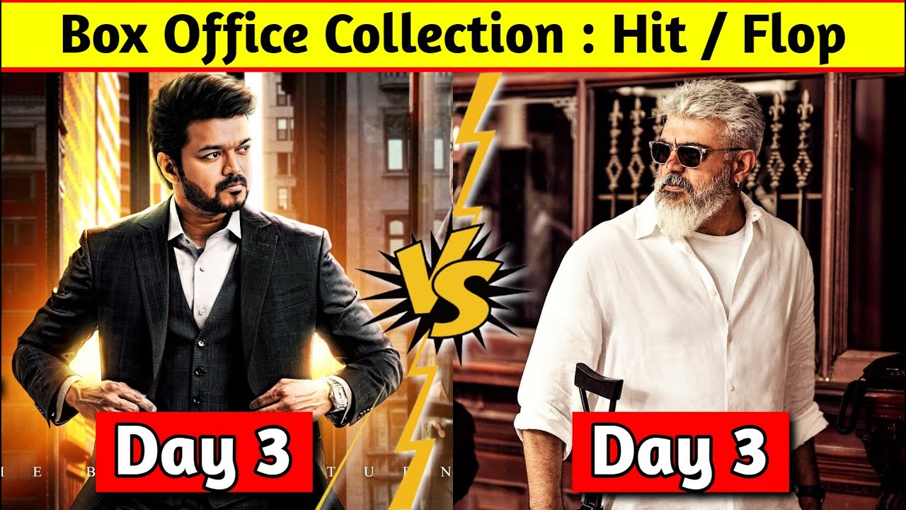 Varisu vs Thunivu Box Office Collection Day 3 | Thalapathy Vijay vs Thala Ajith Kumar