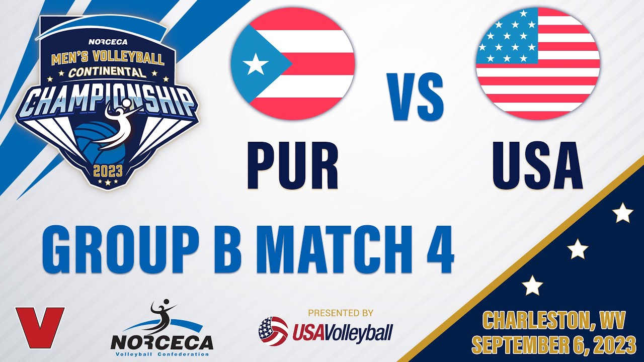 🇵🇷 PUERTO RICO vs 🇺🇸 USA 2023 Mens NORCECA Championship Group Play