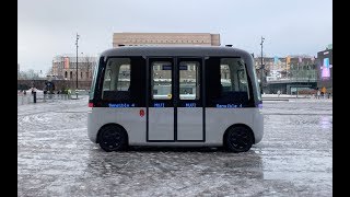 First showing of allweather autonomous bus in Helsinki