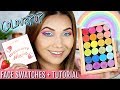 COLOURPOP RAINBOW + STRAWBERRY COLLECTION FACE SWATCHES + TUTORIAL