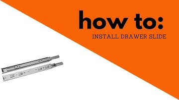 How to install drawer slide