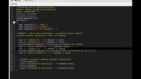funciones de la libreria string.h