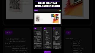Infinite Gallery Hall 🎥✨ (Three.js 3D Scroll Slider) #threejs #htmlcss #gsap