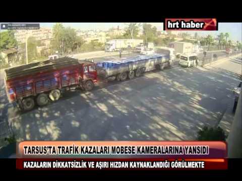 TARSUS’TA TRAFİK KAZALARI MOBESE KAMERALARINA YANSIDI