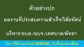 ปกผลงาน ตัวอย่าง