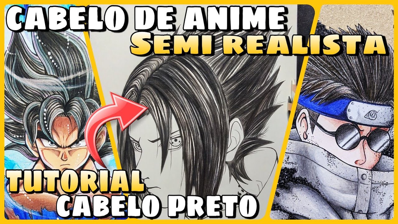 Curso de Manga II  Desenho de cabelo de anime, Cabelo de anime, Esboço de  cabelo
