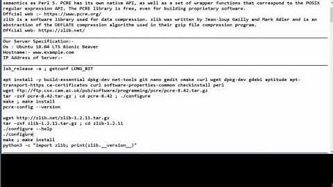 Compiling and Installing PCRE Or Zlib From Source on Ubuntu 18.04