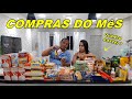 COMPRAS DO MÊS PARA FAMÍLIA DE 6 PESSOAS COM VALOR |  BRUNA OLIVEIRA