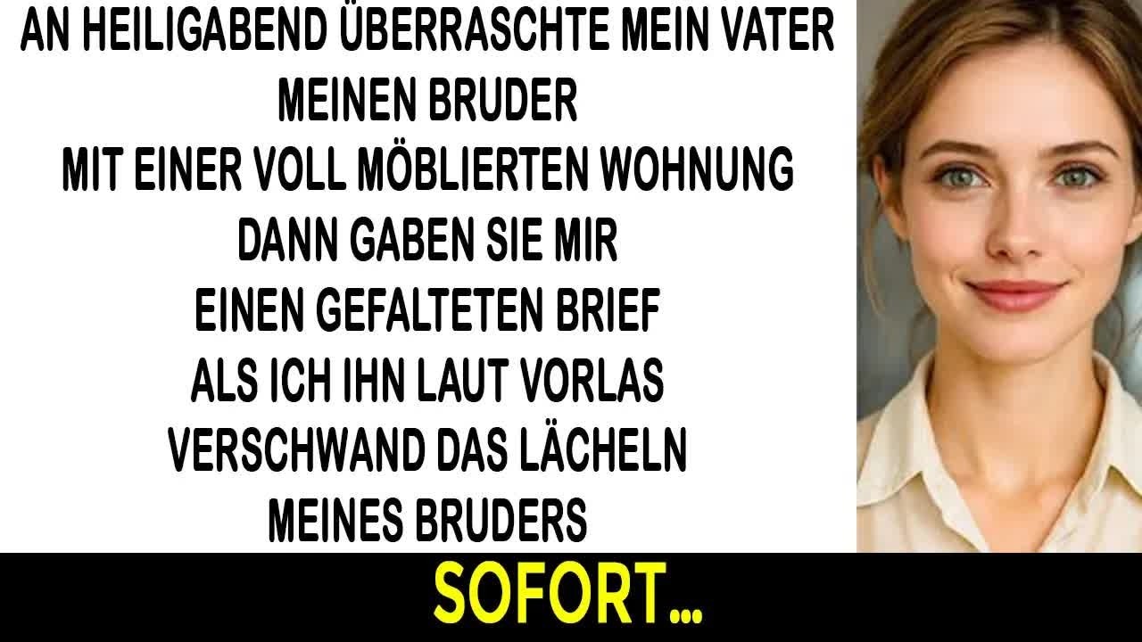 An Heiligabend schenkte Papa meinem Bruder eine Wohnung – mir gaben sie nur einen Geschenkkorb