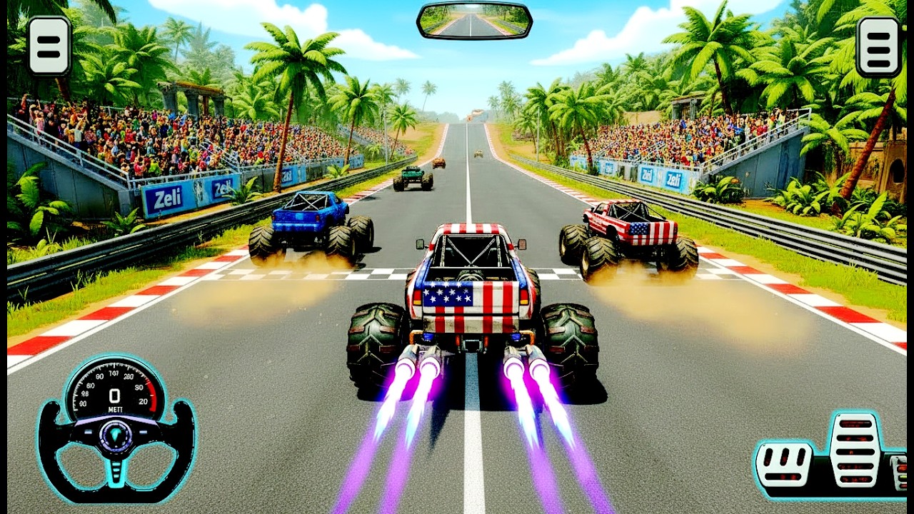 Watch Monster Truck: Epic New Monster Truck Racing & High-Speed Stunts on Off-Road Track!