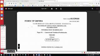 how to download past papers for information technology for cxc