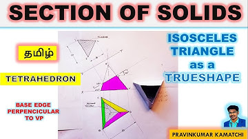 #Sectionofsolids | Tetrahedron  to Isosceles triangle #pravinkumar #youcanshine
